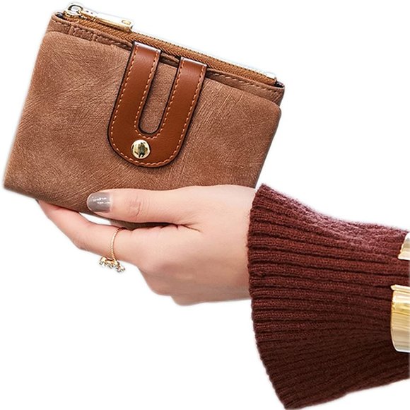Handbags - Women's Small Bifold Leather Wallet